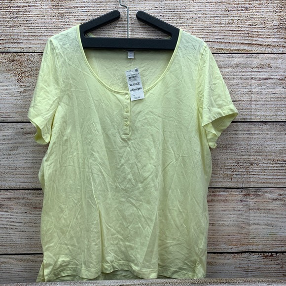 Charter Club Intimates Henley Top‎ Spring Floral Button Up [Size XL] - Picture 1 of 5